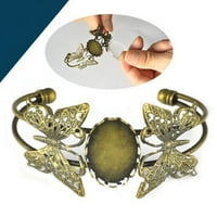 Bezel prazna narukvica nakit nakita izrada podesivih banglea diy podešavanja vintage osnovnog privjeska