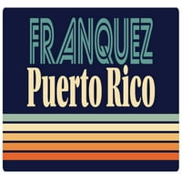Franquez Puerto Rico Frižider magnet retro dizajn