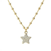 Zvijezdana ogrlica za žene 18K pozlaćena ogrlica CZ STAR privjesak za dainty ogrlica za djevojčice