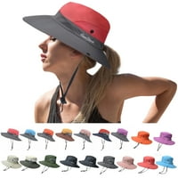 HOMCHY ženski konjski rep sunčev šešir UV zaštite sklopivi mrežica široka ribolovna šešir