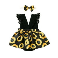 Odeerbi Baby Girls Boys Odjeća za bebe Rompers Outfits V-izrez Slatki cvjetovi ROMper kratka suknja