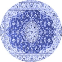 Ahgly Company u zatvorenom okruglom perzijskim plavim tradicionalnim prostirkama područja, 8 'okruglo