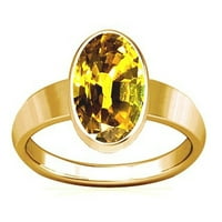 Divya Shakti 12.25-12. Carat Yellow Sapphire obični dizajn prstena