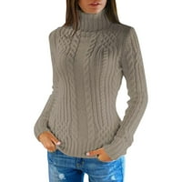 Džemper za žene ženska jesenska zima obična kornjača dugih rukava pleteni džemper pada odjeća odijela