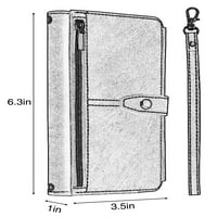 Avamo muškarci PU Telefon Poklopac patentne džepni novčanik Case Schickstand Flip Torbica sa slotovima