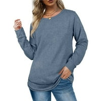 Aurouralne majice za žene čišćenje Ženska moda Jesen zimski pulover s dugim rukavima