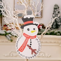 Drvo Snowman Adventski kalendar za odmor, dana do božićnog odbrojavanja, unutarnji viseći znak na otvorenom