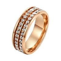 Prstenovi za žene prstenova univerzalni puni redovi muškarci i dijamantni prstenovi dva ženska prstenova