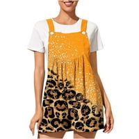 Ženski skokovi, Rompers za žene Ljeto Udobno casual suspender kratke hlače Leopard Color kontrast Print