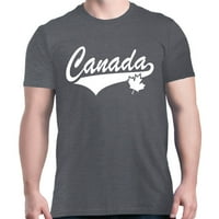 Trgovina4 god muške Kanade bijela sa listom ponosna kanadska grafička majica XX-Veliko tamno Heather