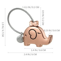 Lijepi klipni prsten s slonom Kreativni poljupci za životinjski par Keychain Metalni nosač ključeva