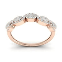 1CTW Okrugli rez dijamantski ženski fanjski fantastični maleni val vjenčani prsten za svadbeni godišnjica