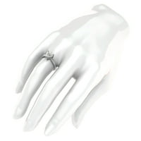 Sterling srebrni simulirani dijamantni zaručni prsten u obliku srca oblikovanog prstena za podizanje