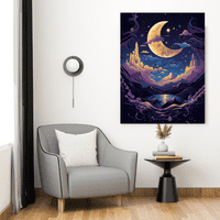 Kosmičkoj kuliru - Nebeski mjesec Magic Canvas Wall Art