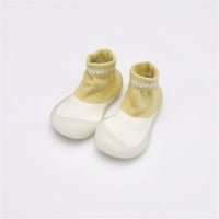 Caicj Toddler cipele Walkers First slovo Neklizajuće elastične toddlere Čvrste cipele Socks baby cipele
