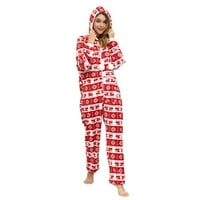 Žene za spavanje Ženska pidžama Sleep rublje Božić Pidžama sa kapuljačom sa kapuljačom Rompers Clubwear