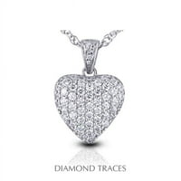 Dijamantni tragovi 3. Carat Ukupno prirodni dijamanti 14k bijeli zlatni ured Podešavanje modnog privjeska
