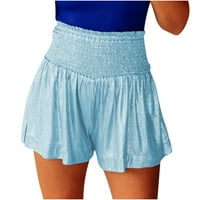 Ženske kratke hlače za ljeto visokog struka modnih znojnih kratkih kratkih kratkih hlača, plava, xxxxl