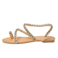 Giligiliso sandale Ženske cipele Dijamantni lanac klizni papuče ravna peta Ležerne prilike na plaži