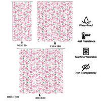 Flamingo crtani tuš za tuširanje Print Vodootporne tkanine zaslon za kupatilo sa kukom sa kukom D, 150