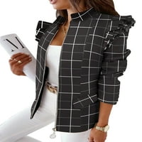 Ležerne bluže dugih rukava za žene otvorene prednje radne jakne Blazer uredski kaputi