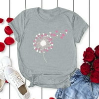 Beppter Valentines Day Poklon setovi Žene majice Žene kratkih rukava O izrez Love Print Casual Tops