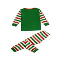 Porodica Suanret Uklapanje božićne pidžame Set Funny PJ Santa Claus ELF Print Sleep Bawer Dugi rukav