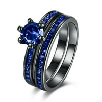 Heiheiup Women Finger Prstenovi poklon legura prsten vjenčani zircon veličine šareni nakit prstenovi