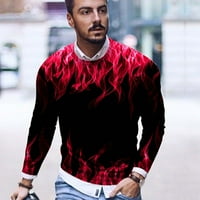 Duksevi za muške grafike 3D vrhovi proljeće jesen okrugli vrat dugih rukava majica na vrhu bluza