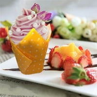 Sanwood Cake Cup točkice uzorak Ne-ljepljivi alati za pečenje Oblik Tulip Oblik Šareni cupcake obloge