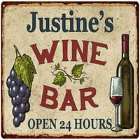Justineov rustikalni vinski bar potpisao sa zidom Décor kuhinjski poklon metal 112180056761