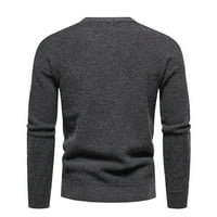 Slaba ušteda za tagold muške zimske vrhove, muške pletive slim fit okrugli vrat pulover džemper casual