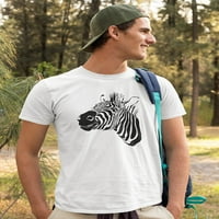 Zebra ručno izvučena portretna majica Muškarci -Mage by Shutterstock, muški 4x-veliki