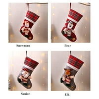Božićne čarape Dječje bombonske čarape poklon torbe nalaze božićne lutke