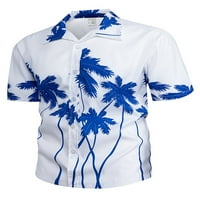 Capreze Boys majice kratki rukav bluza rever v Vrući izrez Flowy Coconut Tree Plavi l