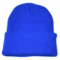 Pružati dimple unise Slouchy pletenje Beanie Hip Hop Cap topli zimski skijaški šešir plavi