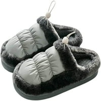 Žene krznene papuče Fluffy topli plišana mekana pjena za zimsku kuću klizne vanjske cipele na otvorenom