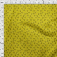 Onuone svilena tabby srednje žuta tkanina cvjetna i leta labud blok DIY odjeća prekrivajući tkaninu