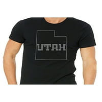 Mačka državne majice Utah Rhinestone, Unise TEE, Udobne boje, -Athletic Heather Tank TOP S - 2XL