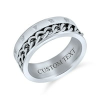 Muškarci kabel za kabel za vjenčani prsten za vjenčani prsten od nehrđajućeg čelika