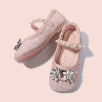 Djevojke cipele biserne sekvere modne male kožne cipele dječje performanse cipele ružičaste veličine