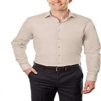 Kenneth Cole Muški tanak fit solidne haljine majica smeđa veličina m