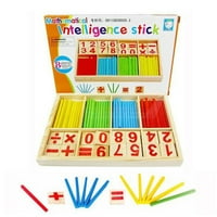 GloryStar Predškolske edukativne igračke Drveni matematički inteligencijski štapići za brojanje štapova