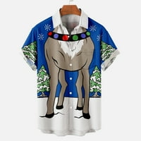 Uorcsa Muška Disco majica Lapel Pocket Beach kratki rukav Popularni odmor za odmor ljetni cvjetni tiskovci