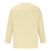 Qolati muške pamučne majice Vintage dugih rukava casual gumb prema dolje rušene front bluza Classic