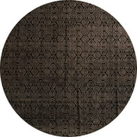 Ahgly Company u zatvorenom okrugli apstraktni kafi smeđi apstraktni prostirki, 4 'krug