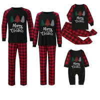 Juebong Holiday PAJAMA PJS setovi modni božićni klinac koji odgovara pidžami PJS za obiteljske crvene