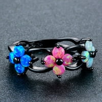 Keusn Vintage Exquisite Flower Dame Ring Opal cirkon prsten za vjenčani prsten nakit pokloni
