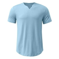 DTIDTPE T majice za muškarce, proljeće ljeto casual v vrat čvrsta majica TOP bluza Muški vrhovi
