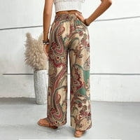 Ženske poslovne casual pantalone Radne hlače Loose Print Boho Yoga Sportske duge hlače Široke pantalone